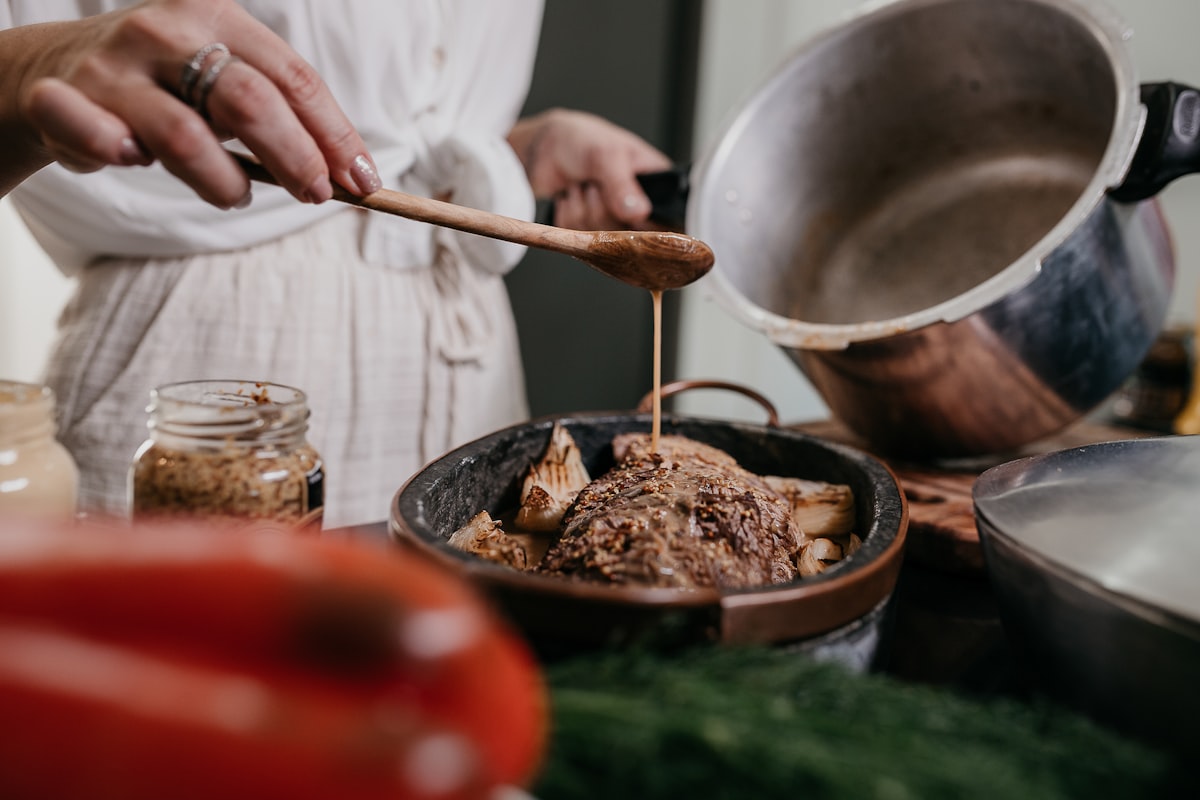 Hidangan vegan yang indah